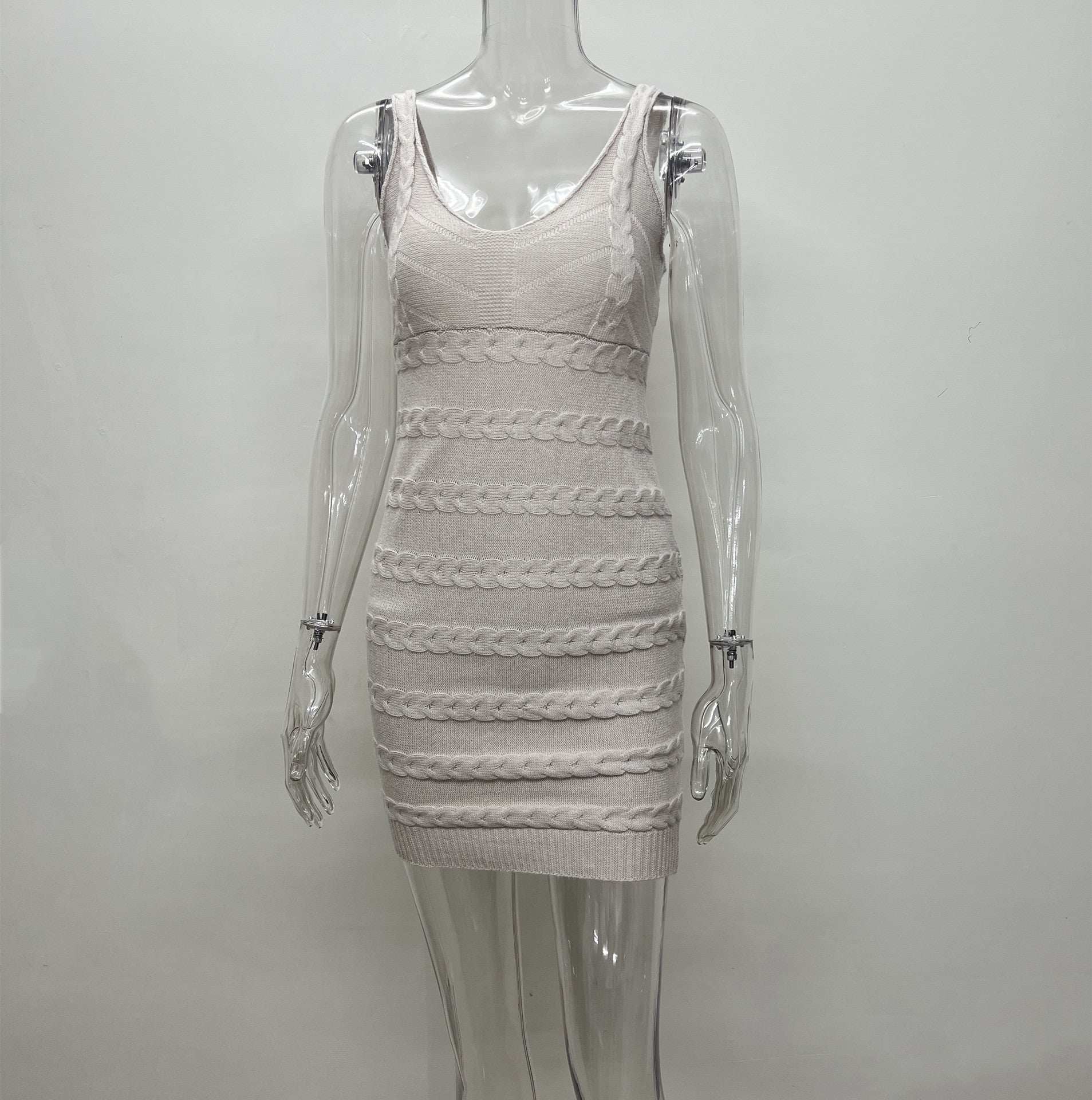 Early Spring New Niche Western Knitted Cami Dress Elegant Dress for Women by Ragazza