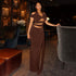 Solid Color Personalized Design Women Hollow Out Cutout Party Hip Dress Slim Fit Lace up Halter Maxi Dress  DestGlow