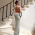 Summer Floral Decoration Elegant Dress Maxi Dress Backless Sling Dress by Ragazza