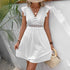 Summer Knitted Jacquard Hollow Out Cutout Stretch Dress Lace Dress by Ragazza