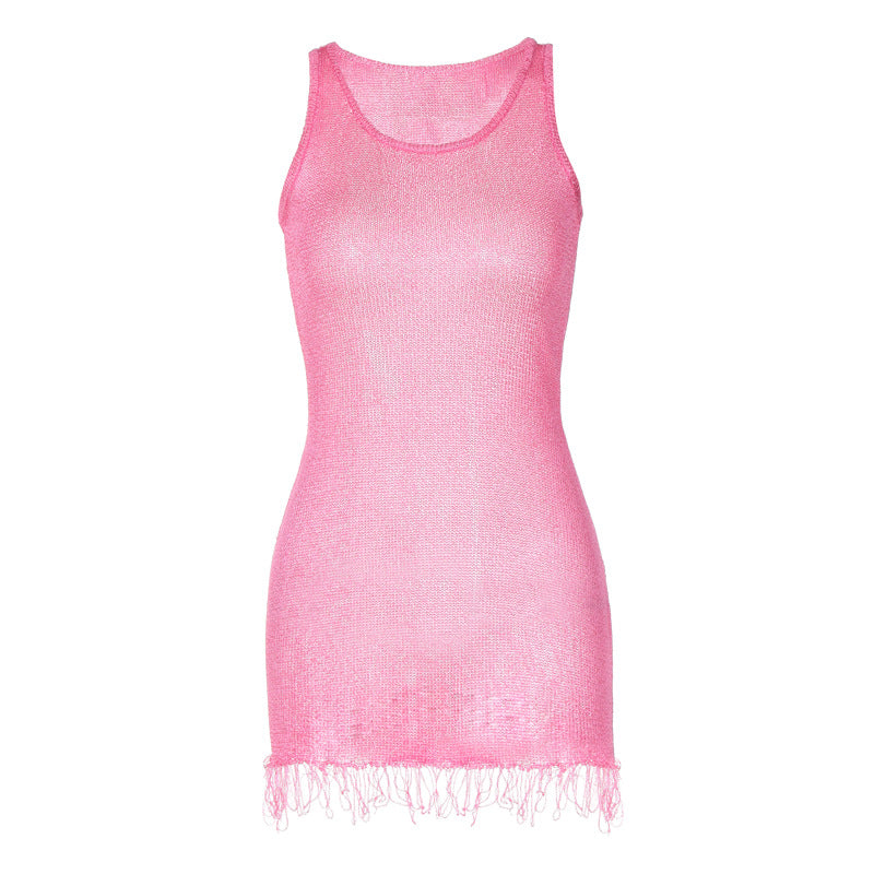 Women Clothing Summer Sexy round Neck Sleeveless Sheath Dress by Ragazza
