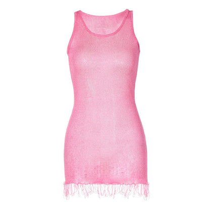 Women Clothing Summer Sexy round Neck Sleeveless Sheath Dress by Ragazza