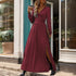 Fall Women Clothing Solid Color Split Slim Fit Dress by Ragazza