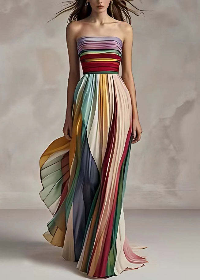 Sexy Tube Top Printed Color Dress by Ragazza