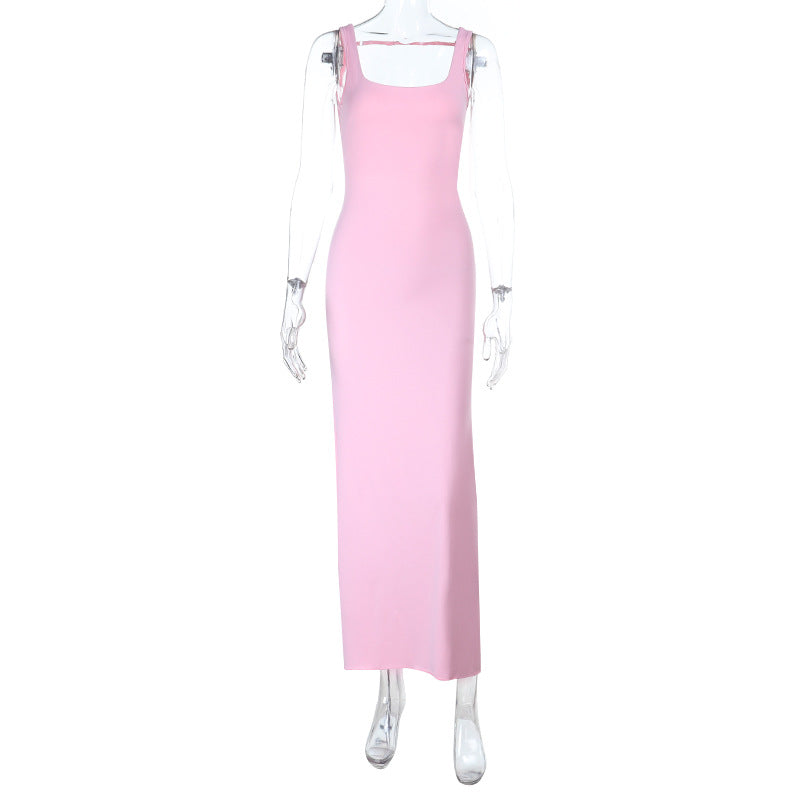 Bow Backless Light Dress Autumn Sexy Strap Dress by Ragazza