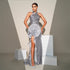 High End Sleeveless Cold Shoulder Cocktail Sequined Hip High Fork Evening Dress Bridesmaid Dress Dress Women by Ragazza