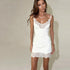 Summer Sexy Lace Stitching Sexy Dress Slim Fit Waist Trimming Spaghetti Straps Sheath Solid Color Dress by Ragazza