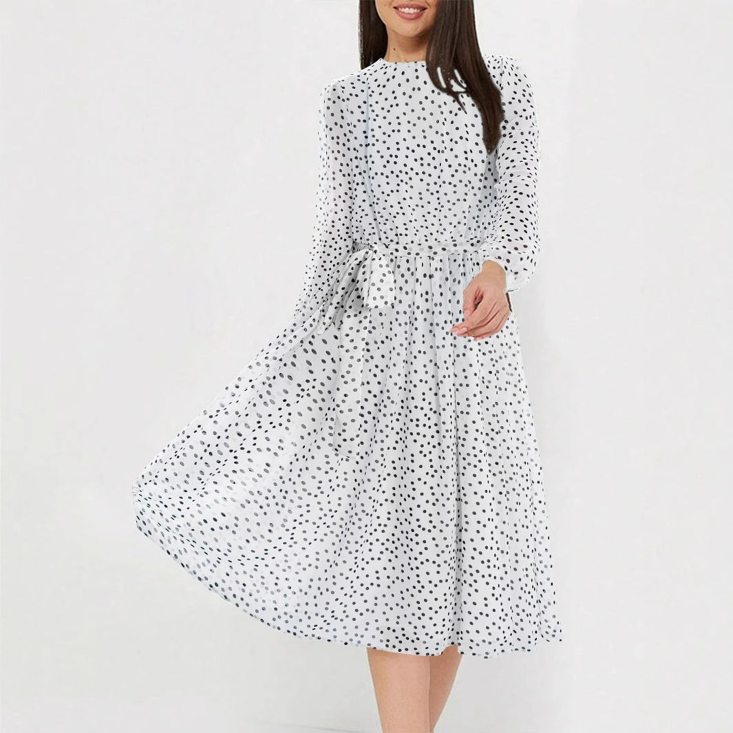Vacation Casual Floral Lace up Waist Controlled Dress Women Spring Summer by Ragazza