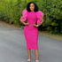 Women Clothing Stitching Ruffle Sleeve Summer Africa Dress by Ragazza