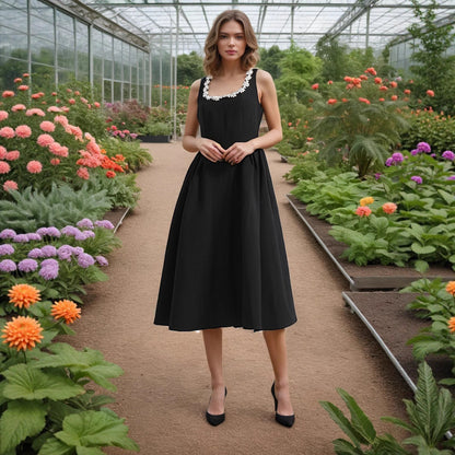 Entry Lux Elegant Dress Autumn Dinner Dress Diamond Embedded Pleating Slim Slimming Dress Women by Ragazza