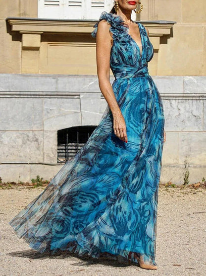 Summer Bohemian Holiday Floral Dolorita Large Swing Dress Printed Dress by Ragazza