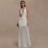 Women Dress Elegant Halter Sexy Cutout Pleated Backless Sheath Dress by Ragazza