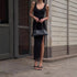 Summer Black Sexy Elegant Lace Slim Fit Patchwork Split Vest Dress Women by Ragazza