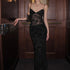 Spring Summer Women Mesh Sexy See through V neck Backless Slim Fit Sling Dress by Ragazza