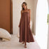 Arrival Dress Polka Dot Print High Waist Big Swing Vacation Maxi Dress by Ragazza