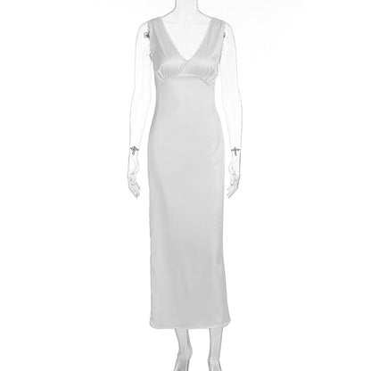 Women Clothing Summer French Entry Lux High Sense Graceful Fashionable Sleeveless Slim Dress by Ragazza