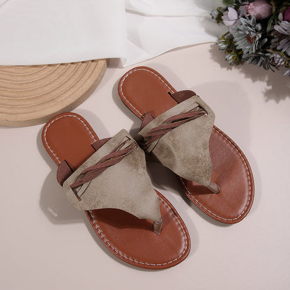 Retro Flip Flops Women Summer Flip Flops Comfortable Outdoor Lightweight Beach Sandals  DestGlow