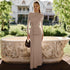 French Women Clothing Autumn Slim Pleated Waist Tight Irregular Asymmetric Long Sleeve Dress by Ragazza