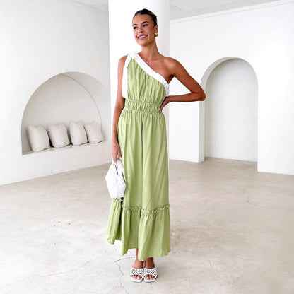 Summer Casual Lace up Solid Color Dress by Ragazza