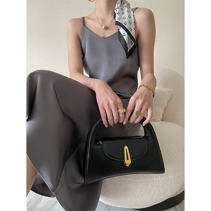 French Acetate Draping Satin Cami Dress Long Women Dress Spring by Ragazza
