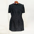 Elegant Graceful Jacquard Heavy Industry Beads Short Sleeve Dress Two Piece by Ragazza