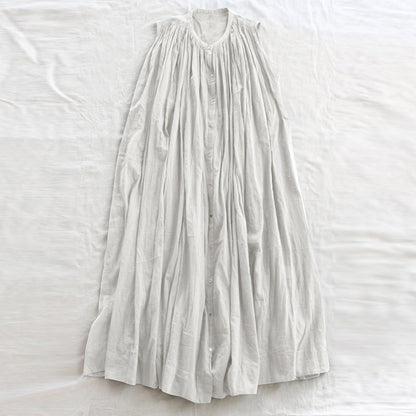 French Pleating Dress Summer Western Paris Yarn Loose Large Dress A Line Dress Can Be Used as Blouse by Ragazza