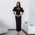 Summer Elegant Sexy Puff Sleeve Lace up Slim Fit Short Sleeve Dress Women by Ragazza