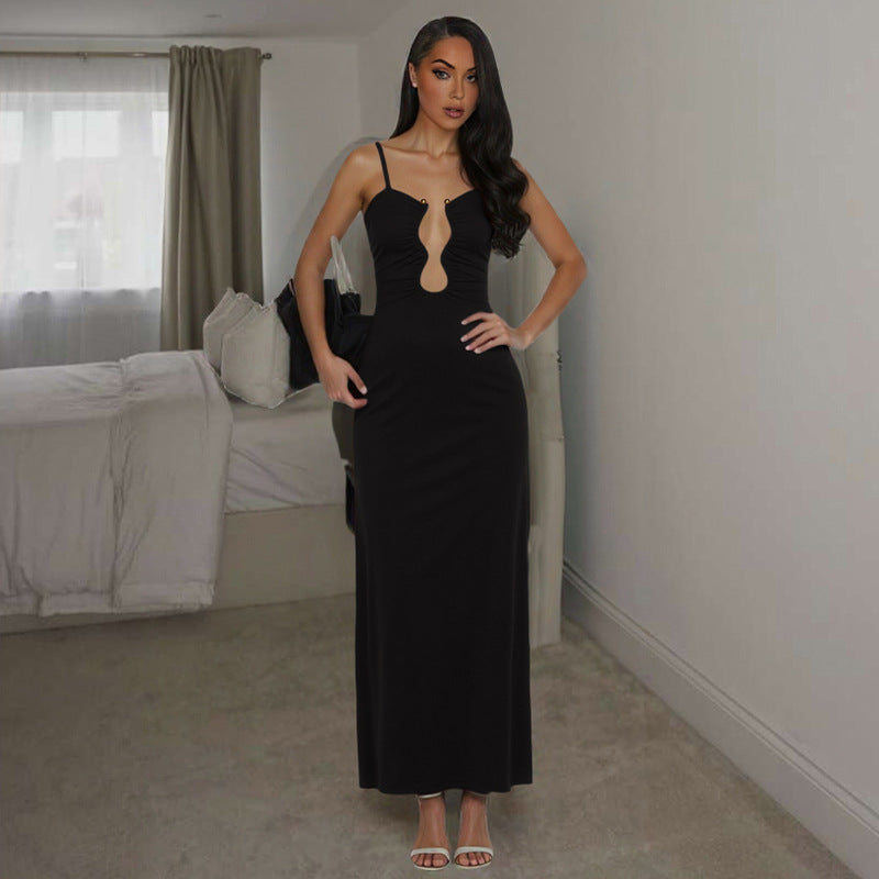 Women Clothing Sexy Cutout Slim Fit Backless Camisole Dress for Women by Ragazza