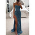 Party Suspenders Dress Loose Casual Slit Women Clothing Dress by Ragazza