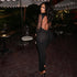 Slim Women Split Solid Color Hip Turtleneck Grenadine Sheer Long Sleeve Dress by Ragazza