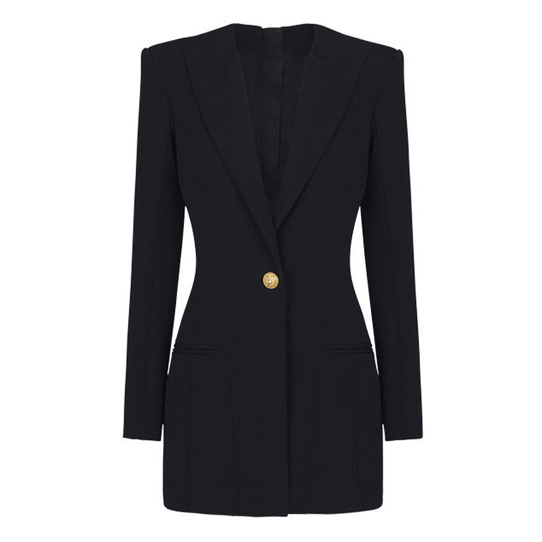 Spring Autumn High Solid Color Long Sleeve Slim Fit Office Ladies Business Dress Women by Ragazza