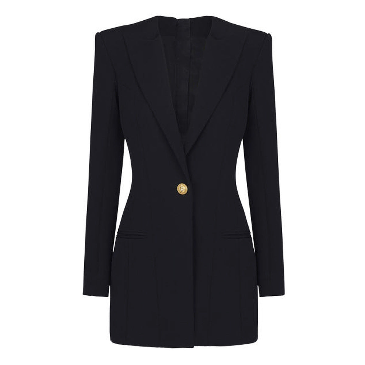 Spring Autumn High Solid Color Long Sleeve Slim Fit Office Ladies Business Dress Women by Ragazza