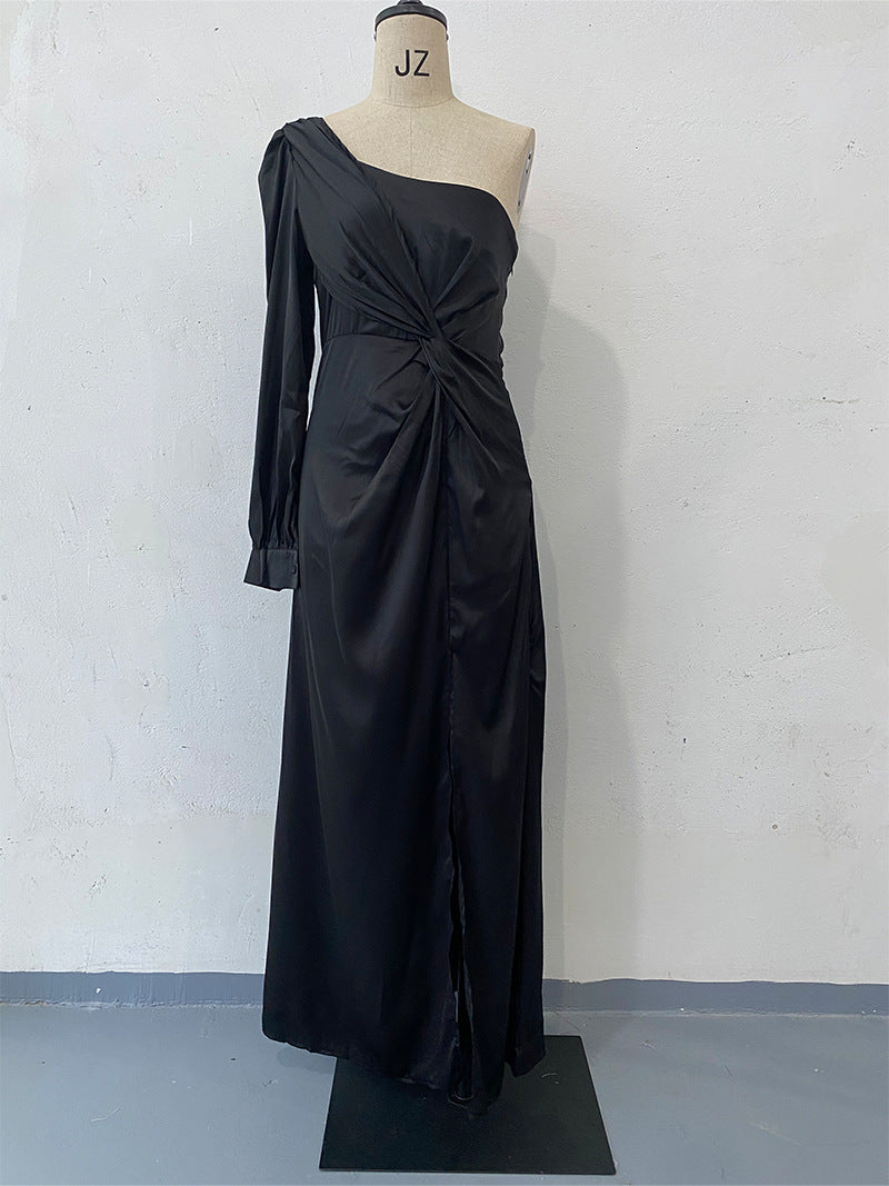 Spring Evening Dress Socialite Cinched Waist Slim Fit Maxi Dress Women by Ragazza