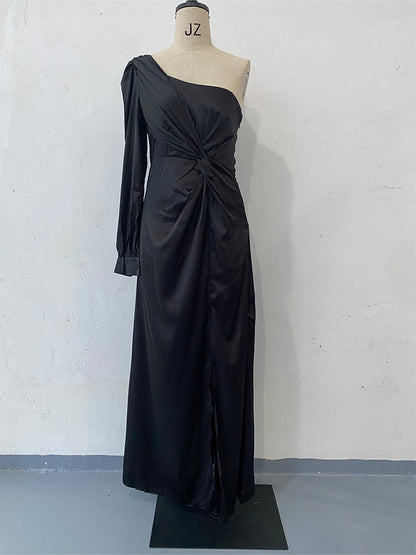Spring Evening Dress Socialite Cinched Waist Slim Fit Maxi Dress Women by Ragazza