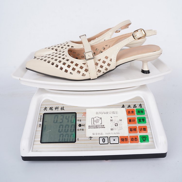 Ankle Strap Buckle Pointed Toe Mid Heel Sandals Women Hollowed Toe Box Back Air Breathable Shoes  DestGlow
