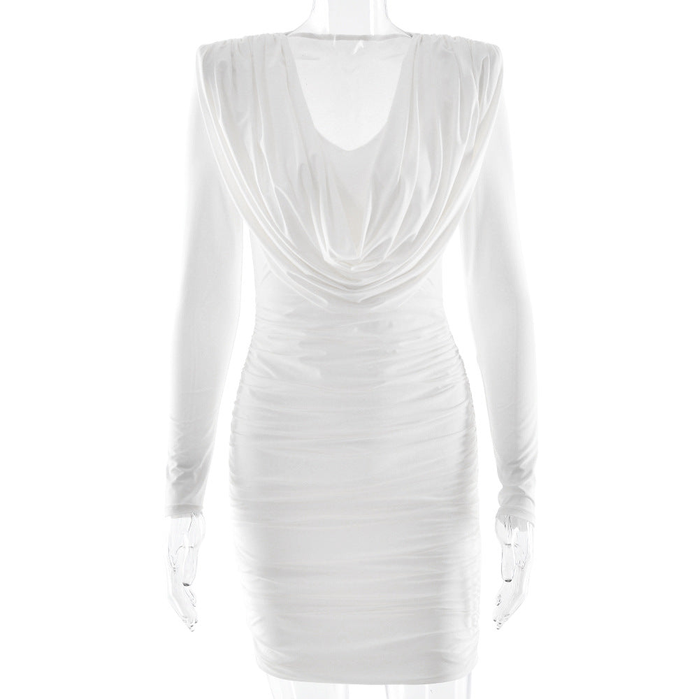 Autumn Winter Wear V neck Low Cut Dress Women Sexy Hip Dress by Ragazza