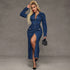 Women Clothing Breasted Waist Tight Maxi Dress by Ragazza