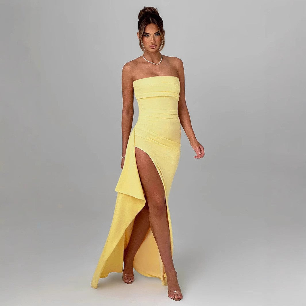 Dress Summer Sexy Side Slit Irregular Asymmetric Hip Wrapped Dress by Ragazza