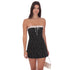 Sexy Women Dress Wrapped Chest Pleated Polka Dot Color Contrast Patchwork Slim Dress by Ragazza