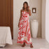 Summer Geometric Abstract Print Vacation Large Swing Cami Dress Women Dress by Ragazza