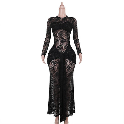 Fall Type Hip Sexy See through Slim Lace Dress Women by Ragazza