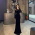 Autumn Winter Women Clothing Velvet Stitching Hip Dress  DestGlow