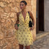 Summer Women Clothing Sexy Halter Swing Collar Sleeveless Slim Dot Mesh Dress for Women  DestGlow