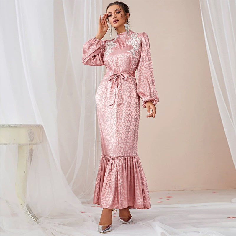 Oblique Shoulder Sexy off Shoulder Slim High Waist Maxi Dress for Women by Ragazza