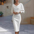 Draped Batwing Sleeve Mid Length Dress by Ragazza