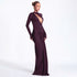 Women Clothing Autumn Winter Solid Color Sexy Slim Chest Hollow Out Cutout Sheath Tied Dress Women by Ragazza