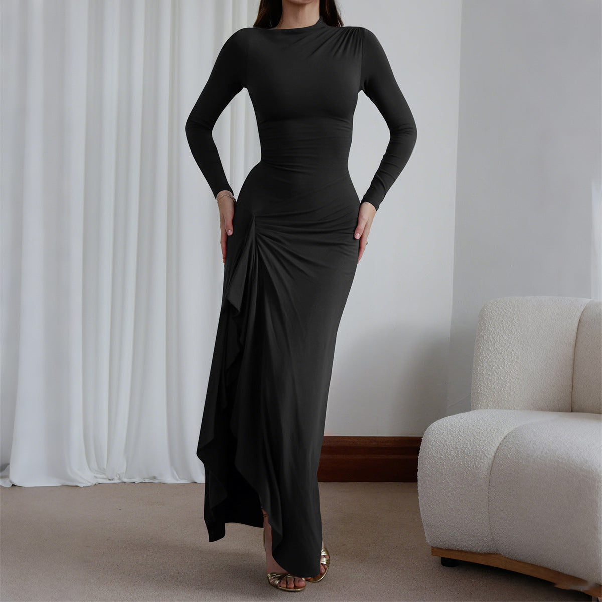 Sexy Short Sleeve Maxi Dress Women Clothing Autumn Winter by Ragazza