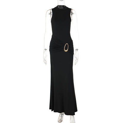 Women Clothing High Waist Twisted Sexy Backless Sheath Dress by Ragazza