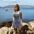 Summer Women Dress Vintage Floral Halter Suspender Slim Slimming Vacation Dress  DestGlow