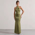 Halter Evening Dress Elegant Slim Dress Cocktail Party Dress by Ragazza